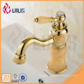 China supplier single lever water tap gold plated faucet for bathroom